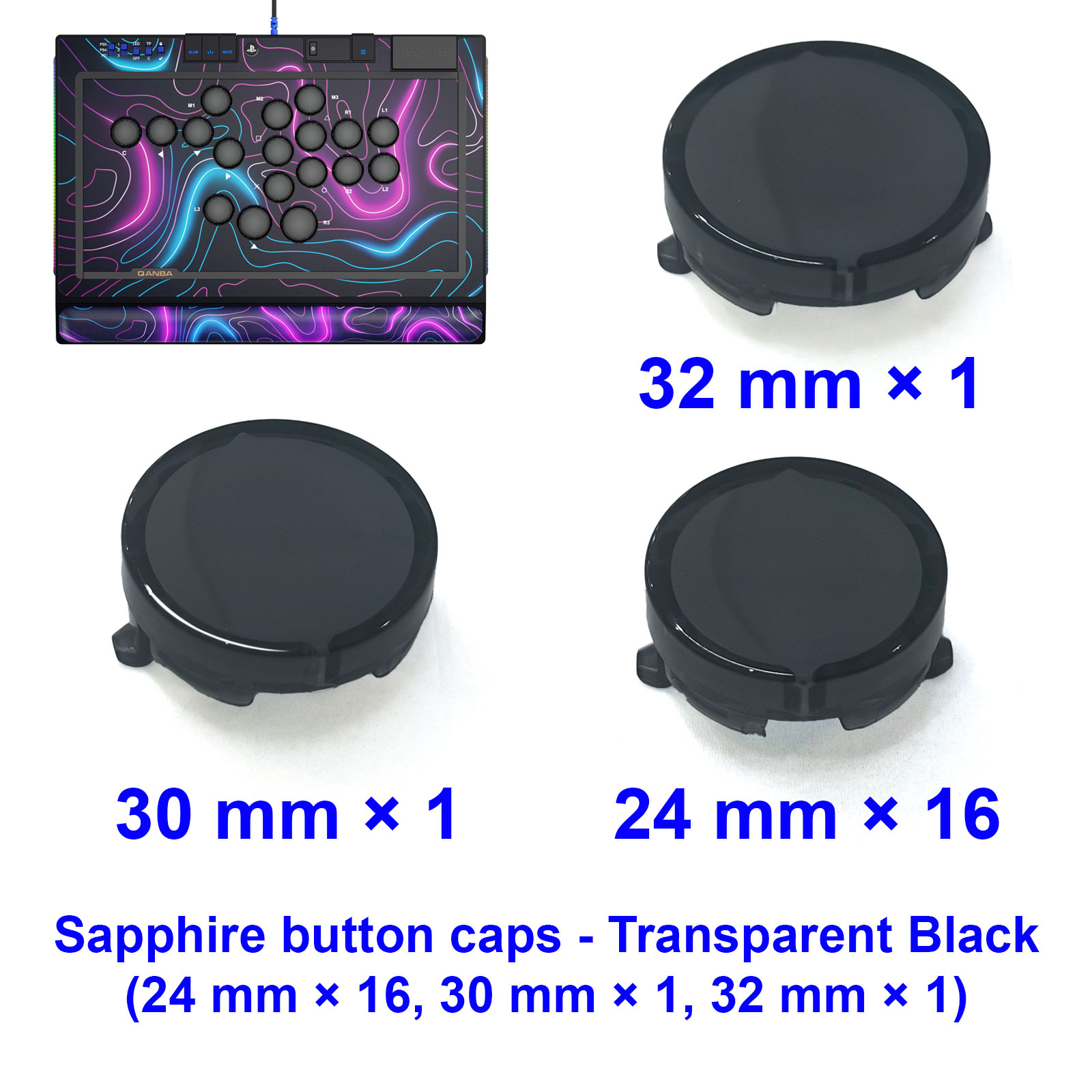 QANBA SAPPHIRE S1 Button Cap A - Joystick Arcade Parts 评论和价格